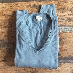 J. Crew Men's V-Neck Sweater in Soft Blue